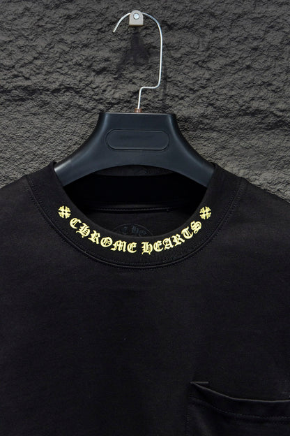 CHROME HEARTS YELLOW COLLAR LONGSLEEVE BLACK