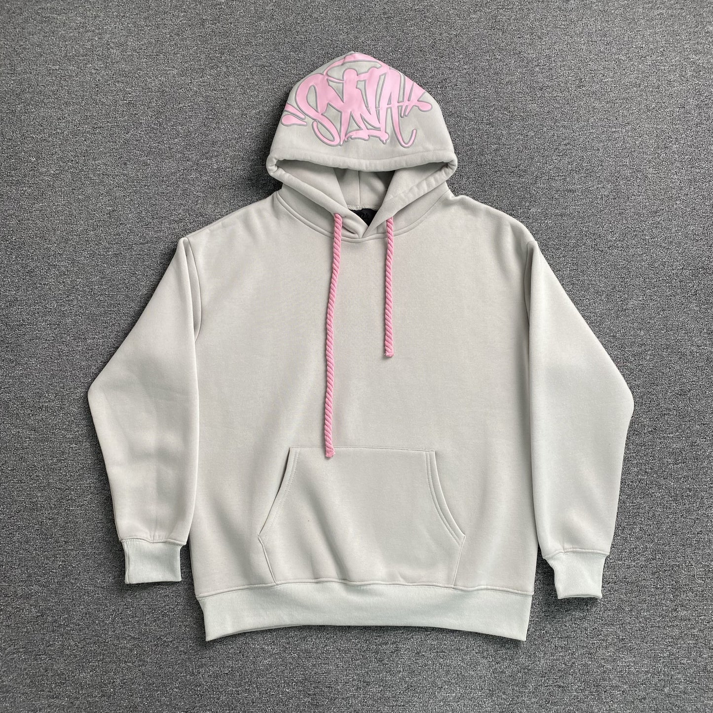 SYNA WORLD HOOD LOGO HOODIE GREY PINK