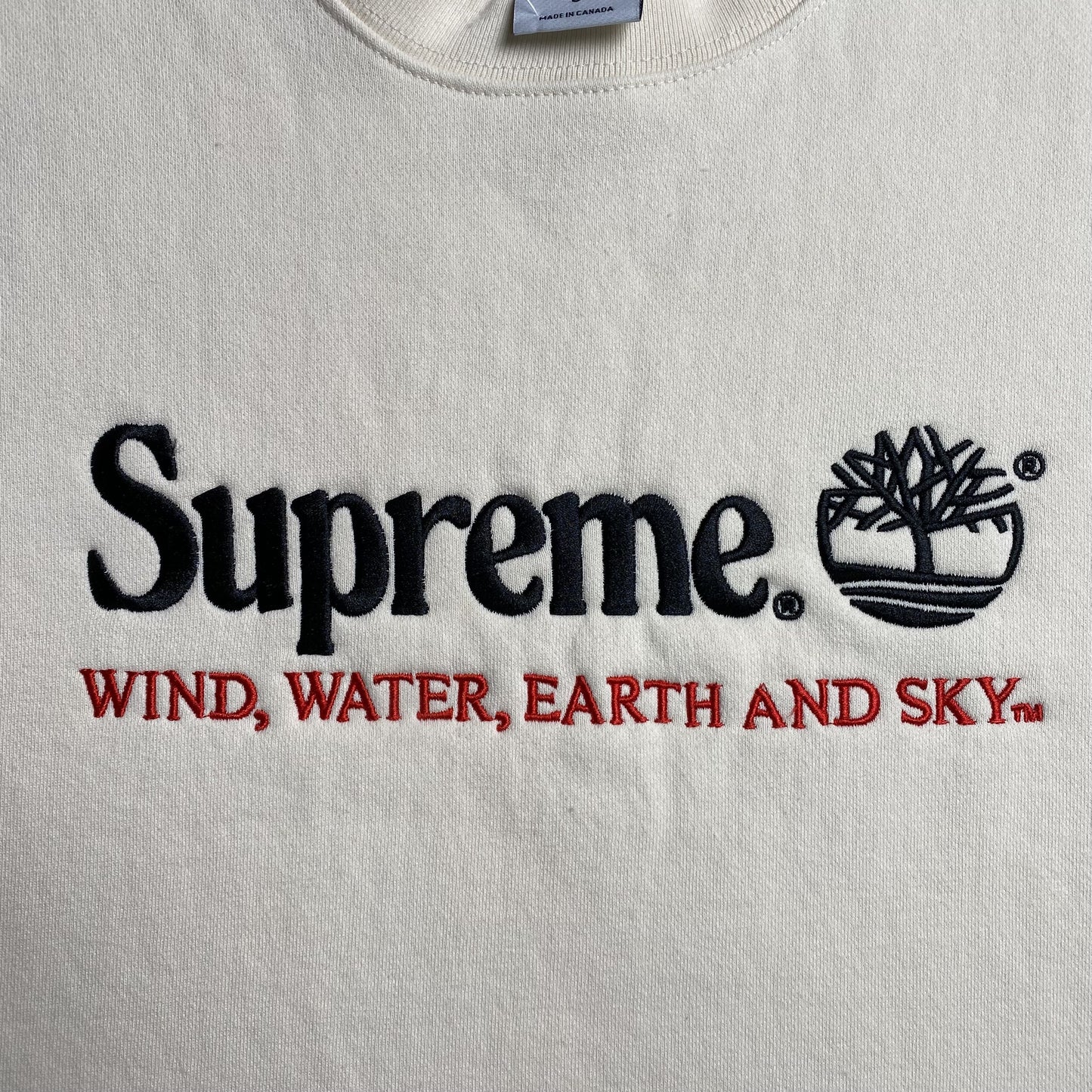 SUPREME x TIMBERLAND SWEATSHIRT NATURAL