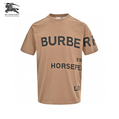 Burberry Beige T-Shirt with Graphic Text