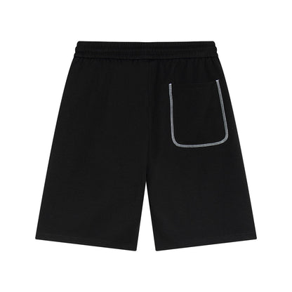 CHROME HEARTS WHITE EMBROIDERY SHORTS BLACK