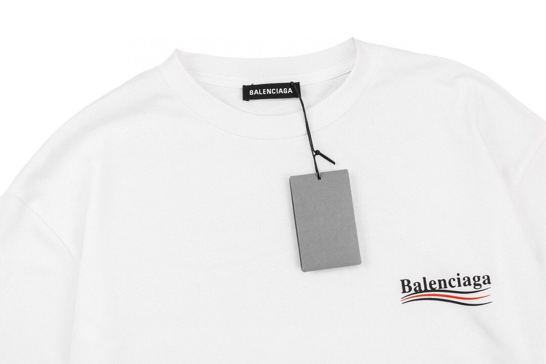 Balenciaga Wave Logo T-Shirt (White)