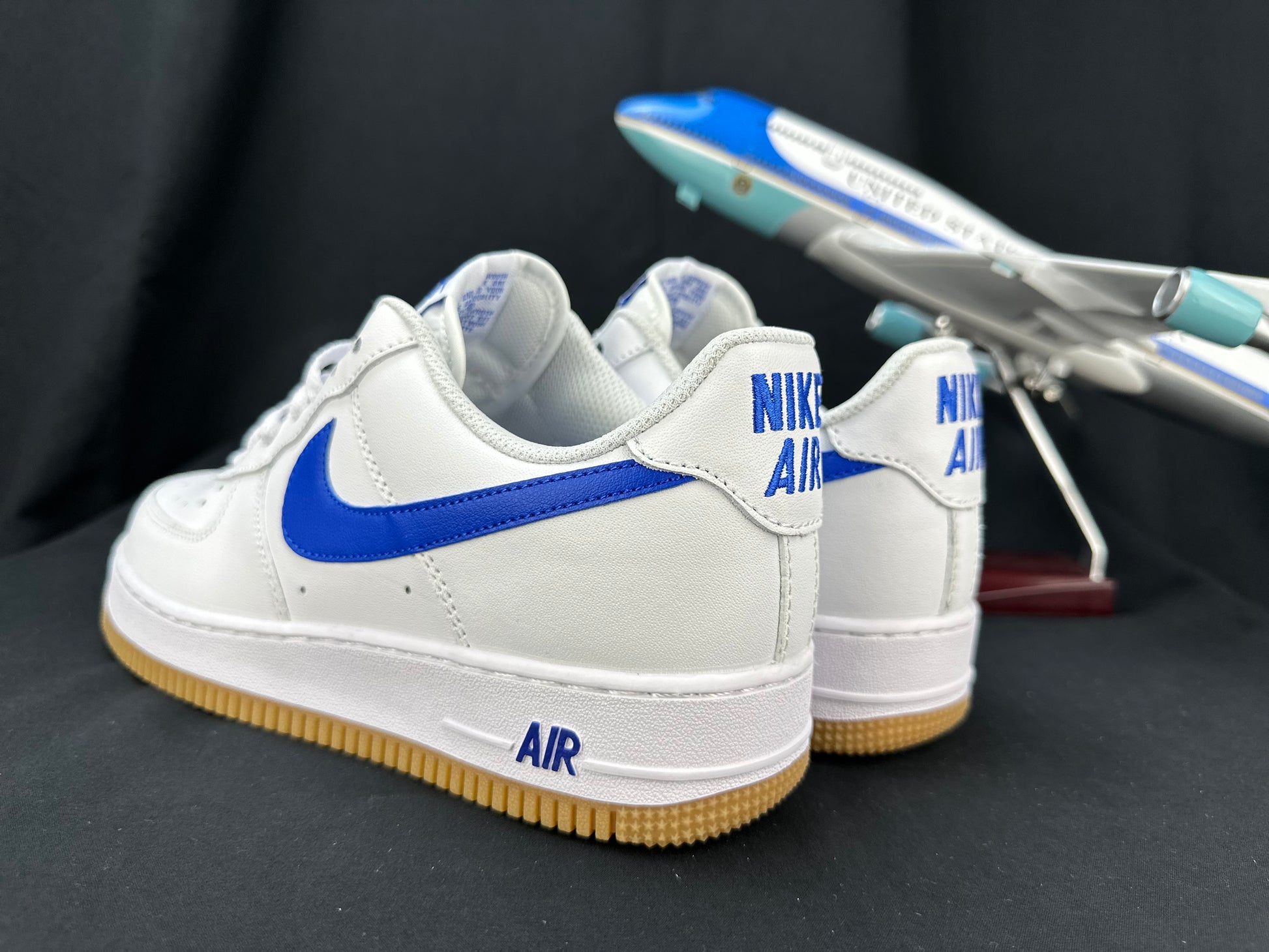 NIKE AIR FORCE 1 "Gum Sole White/Blue"