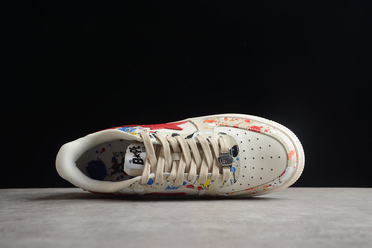 BAPE STA Splatter Low-Top Sneakers