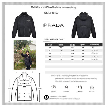 Prada Lightweight Hooded Jacket - Black