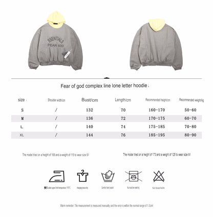 Fear of God Essentials Hoodie - Grey with Yellow Hood