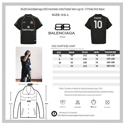 BALENCIAGA SOCCER LOGO T-SHIRT BLACK