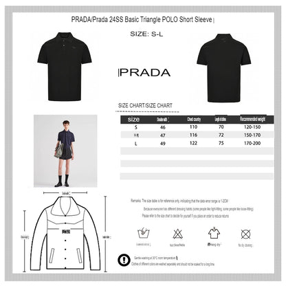 Prada Classic Black Polo Shirt