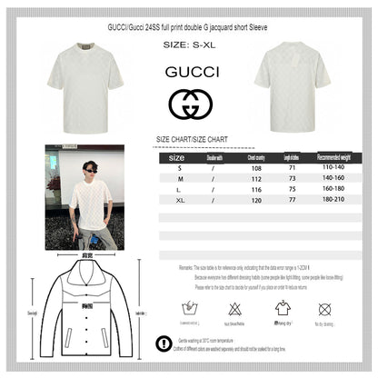 Gucci GG Patterned T-Shirt (White)