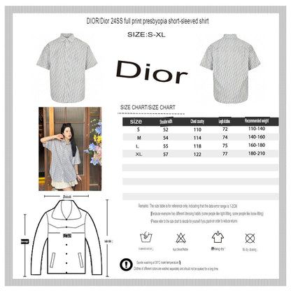 Dior Monogram Print Shirt (Gray)