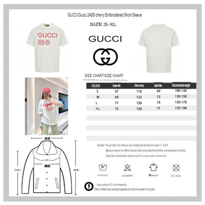 Gucci Cherry Graphic T-Shirt (White)