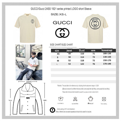 Gucci 1921 Logo Graphic T-Shirt (Beige)