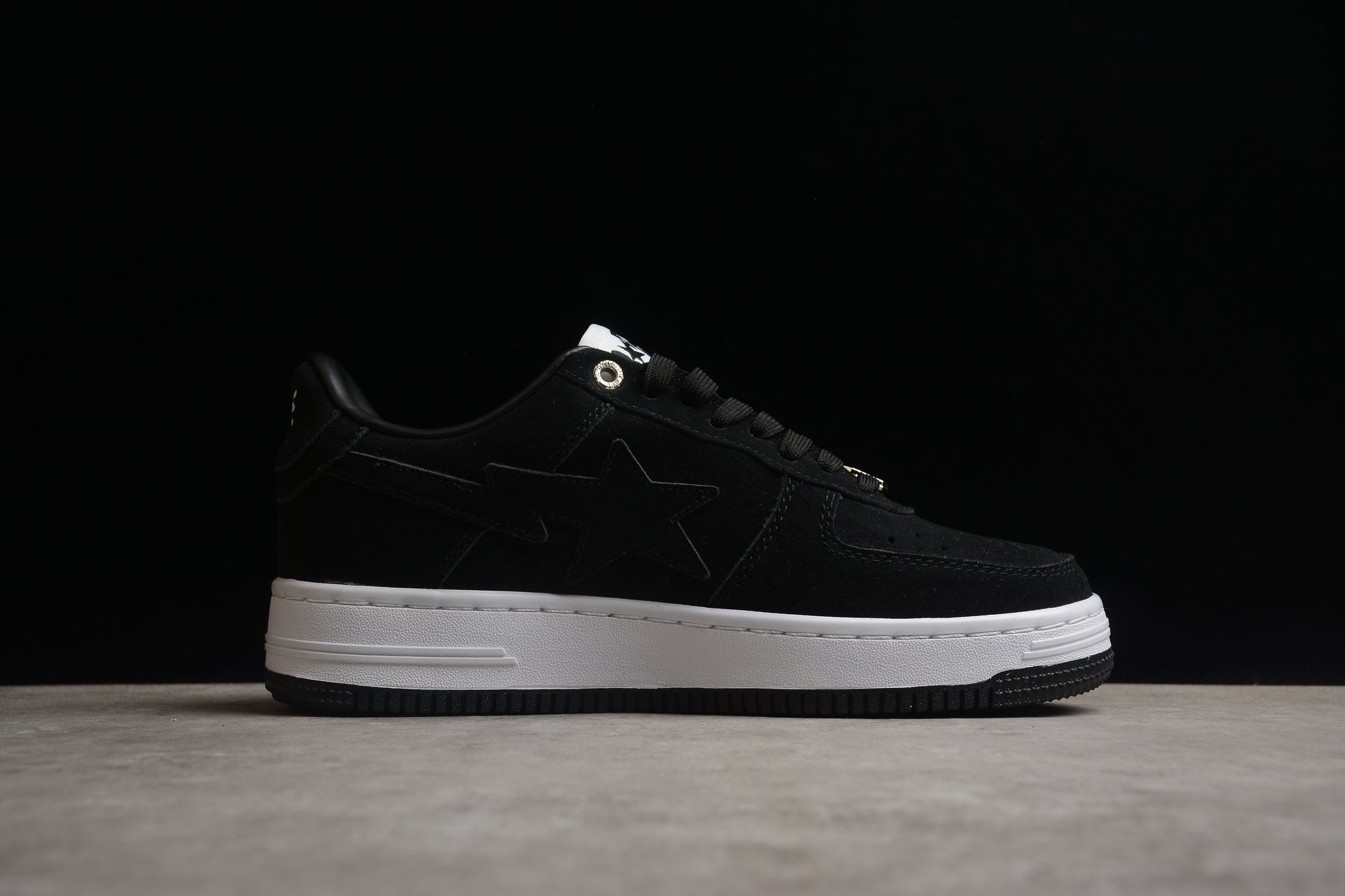 BAPE STA Low-Top Black Suede Sneakers