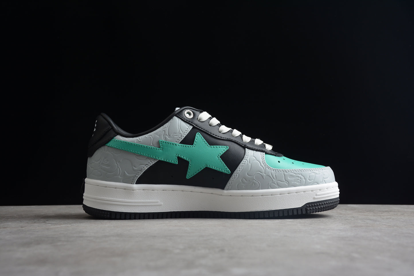 BAPE STA Low-Top Aqua and Grey Sneakers