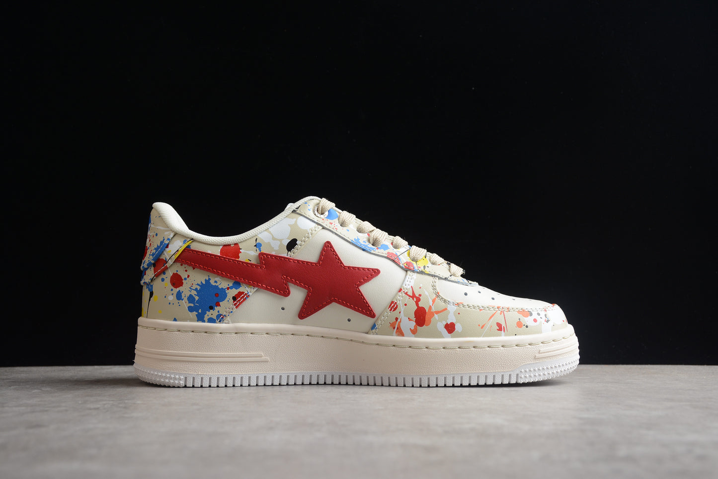 BAPE STA Splatter Low-Top Sneakers