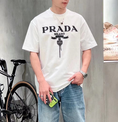 Prada Milano White Emblem T-Shirt