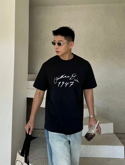 Dior 1947 Signature Black T-Shirt Primereps