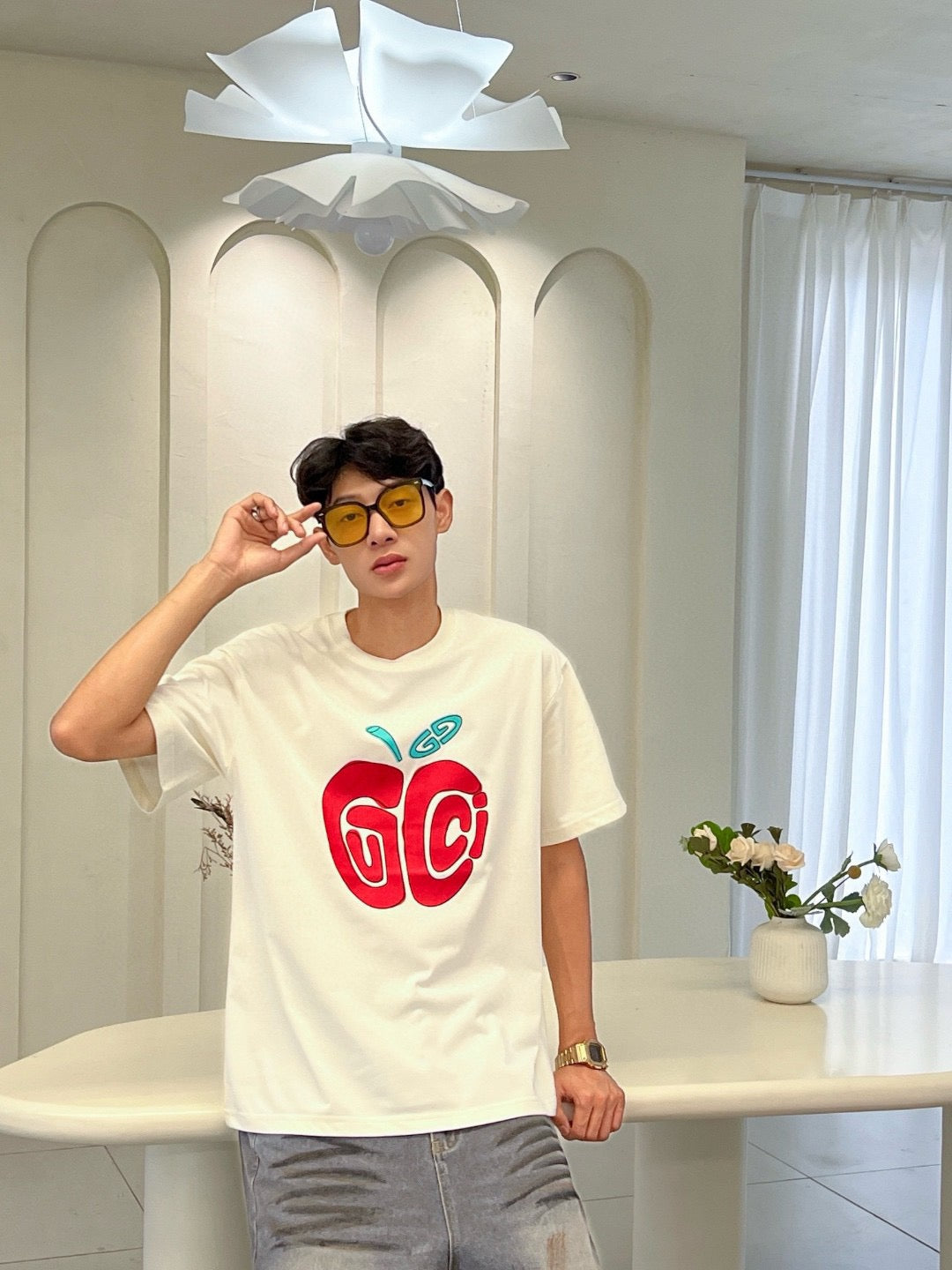 Gucci Apple Logo T-Shirt (White)