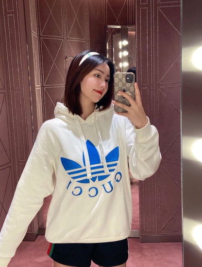 Gucci x Adidas White Hoodie