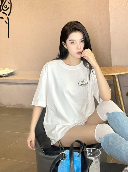 Chanel Signature Logo White T-Shirt