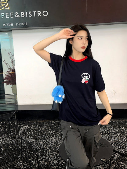 Gucci Cherry Embroidered T-Shirt