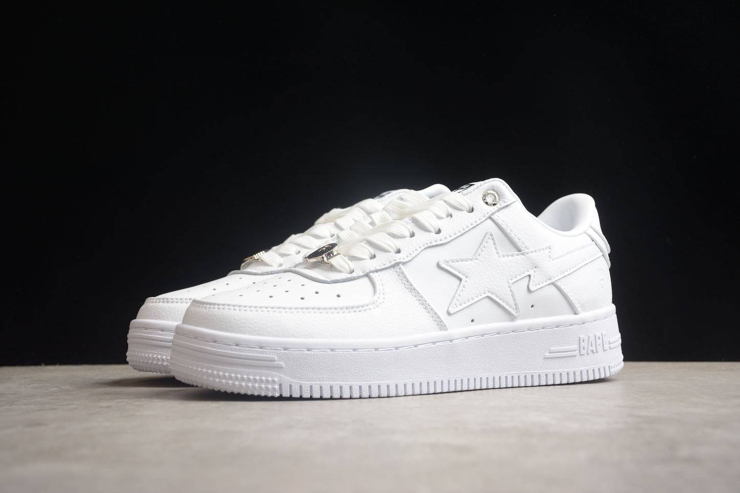 BAPE STA Low-Top Sneakers in All-White