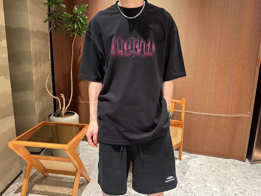 Balenciaga Neon Graphic Logo T-Shirt