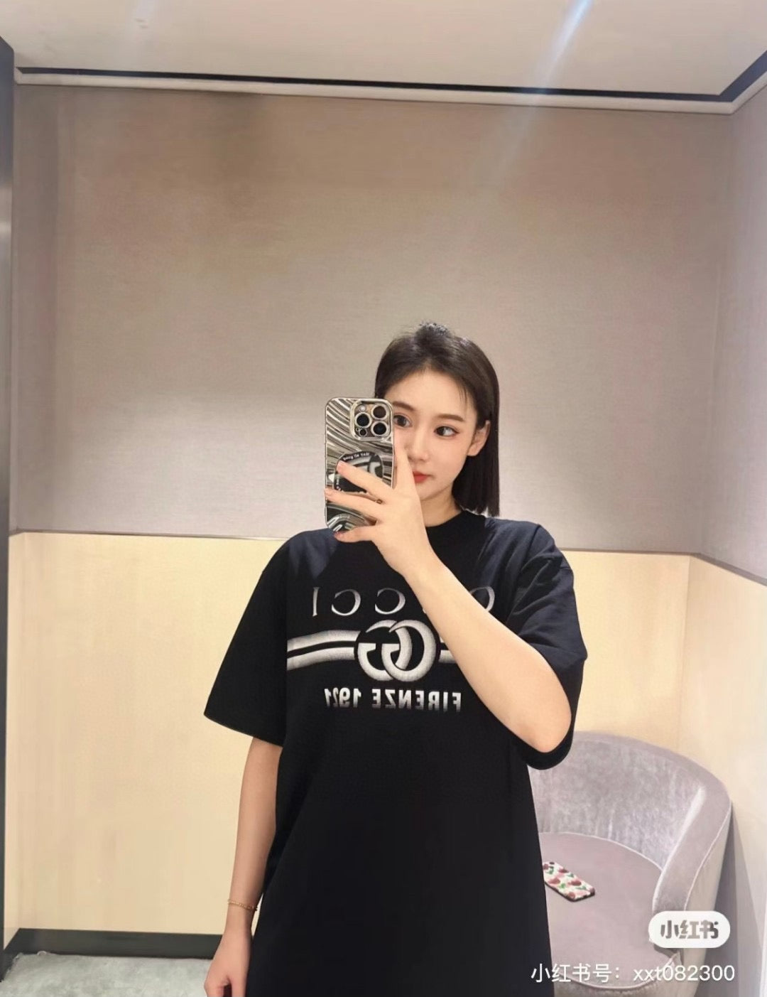 Gucci Black T-Shirt with Firenze 1921 Logo