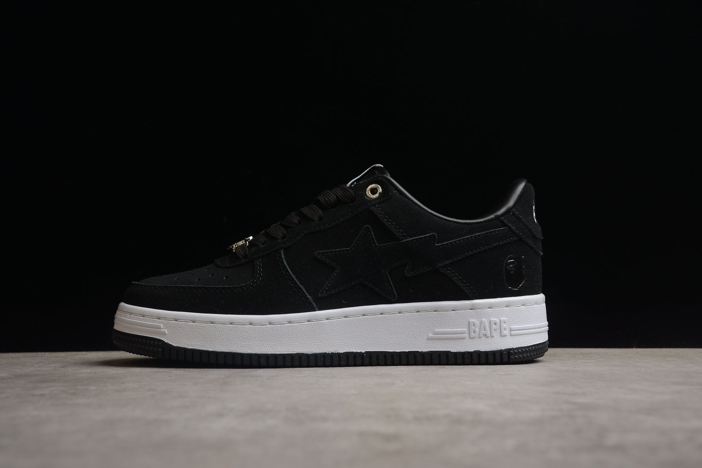 BAPE STA Low-Top Black Suede Sneakers