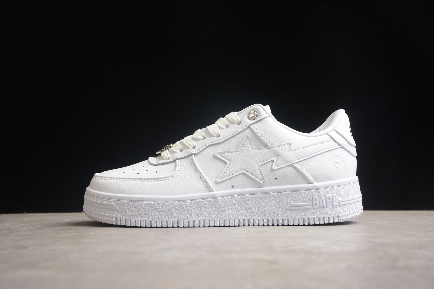 BAPE STA Low-Top Sneakers in All-White