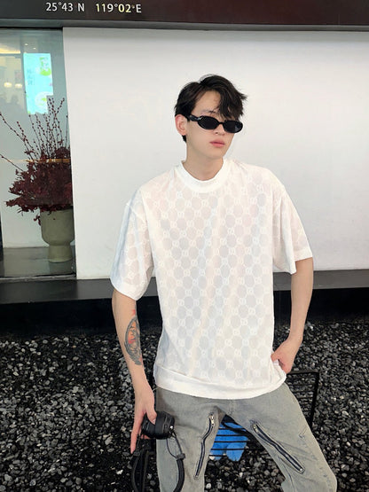 Gucci GG Patterned T-Shirt (White)