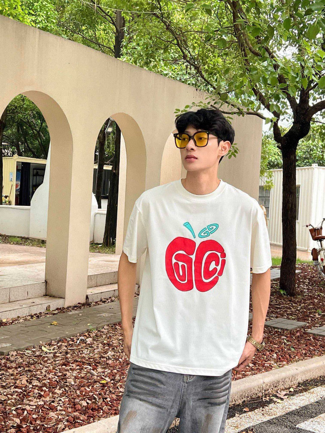 Gucci Apple Logo T-Shirt (White)