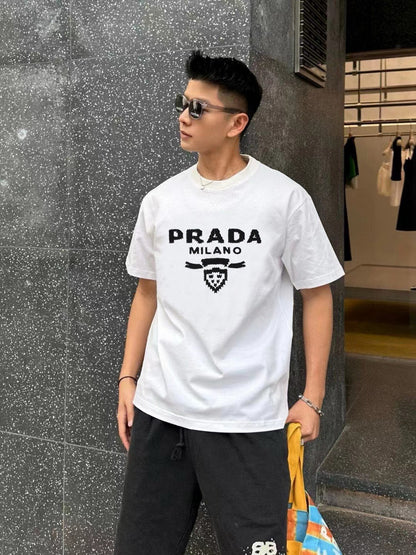 Prada Milano White Emblem T-Shirt