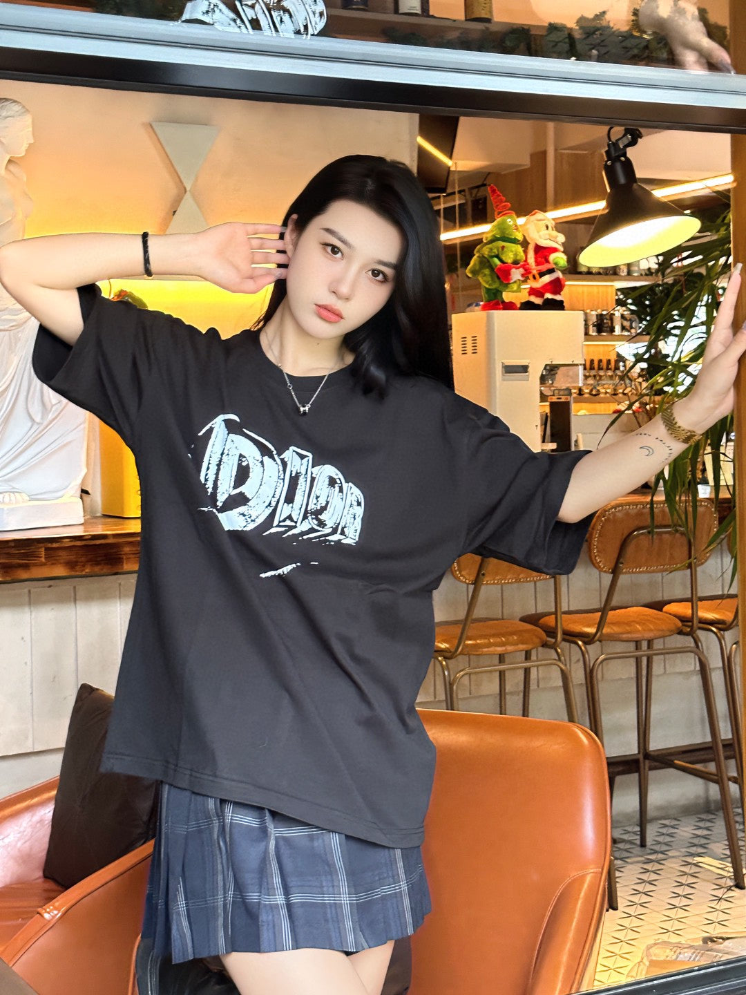 Dior Black T-Shirt with Bold Logo