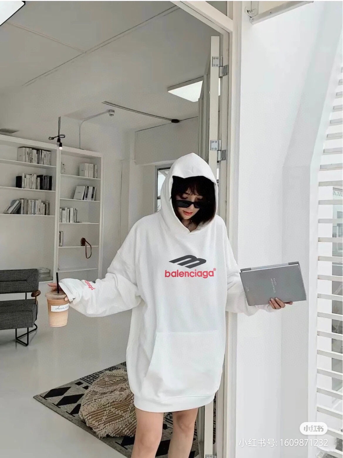 Balenciaga White Hoodie