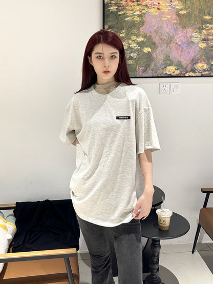 Fear of God Essentials Logo T-Shirt - Heather Grey