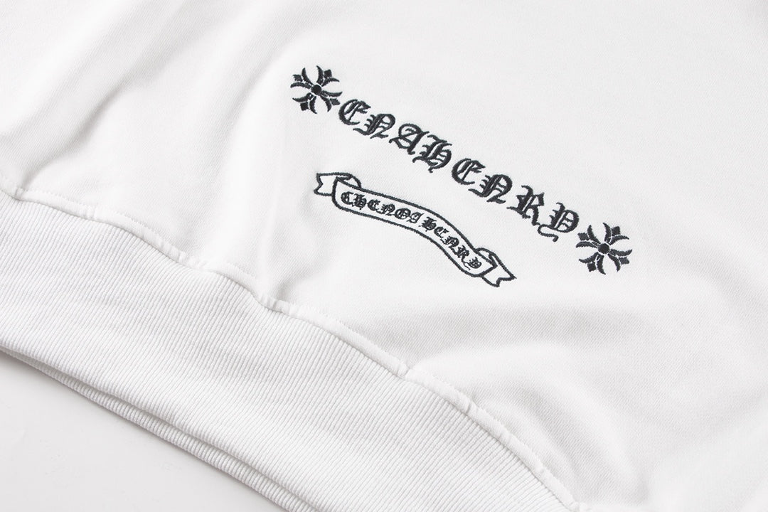 CHROME HEARTS CROSS PATCH SWEATSHIRT WHITE