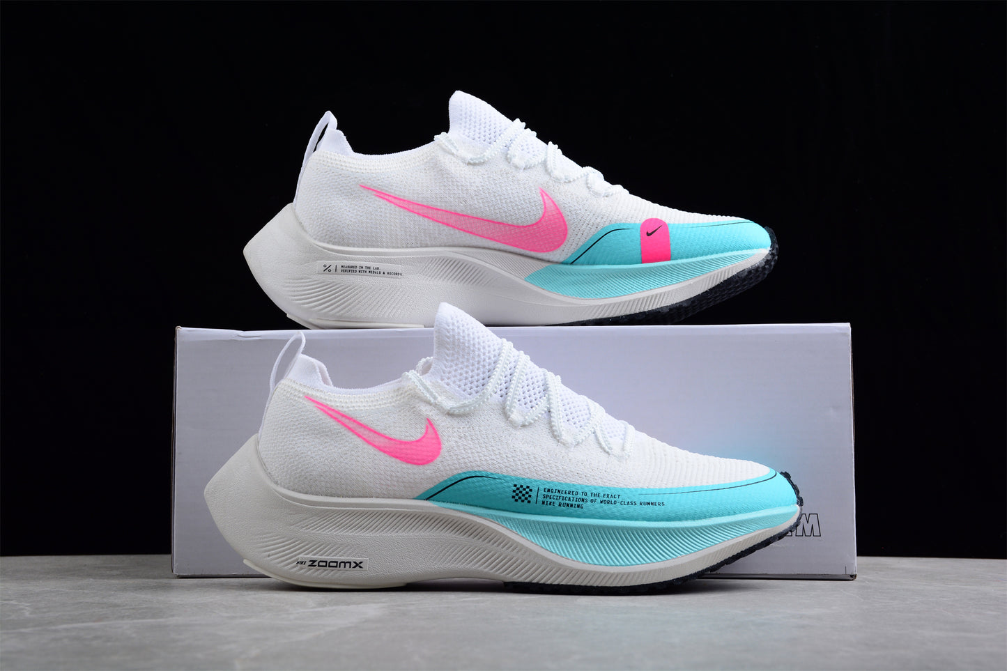 ZoomX Vaporfly NEXT% 2 White,Pink and Turquoise