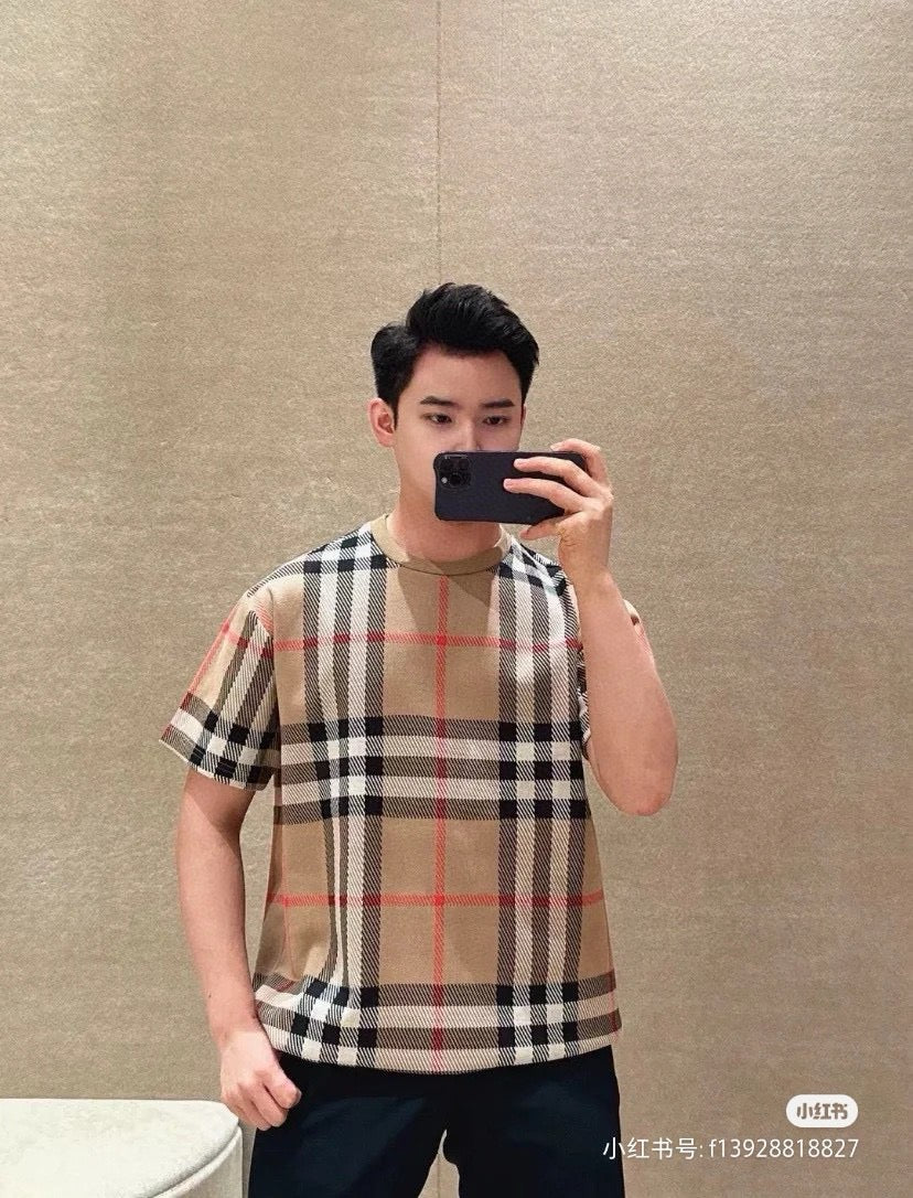 Burberry Beige Check T-Shirt