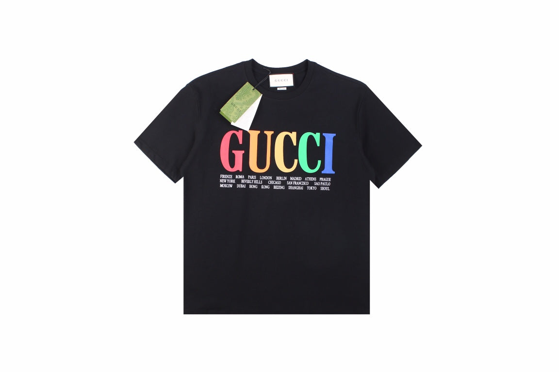 Gucci Cities Block Letter T-Shirt Primereps