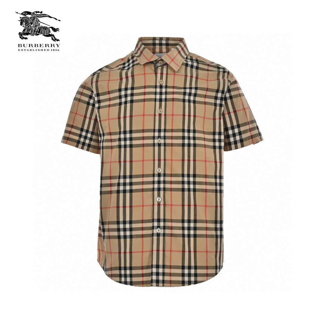 Burberry Check Short-Sleeve Shirt Primereps