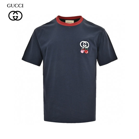 Gucci Cherry Logo Navy T-Shirt primereps