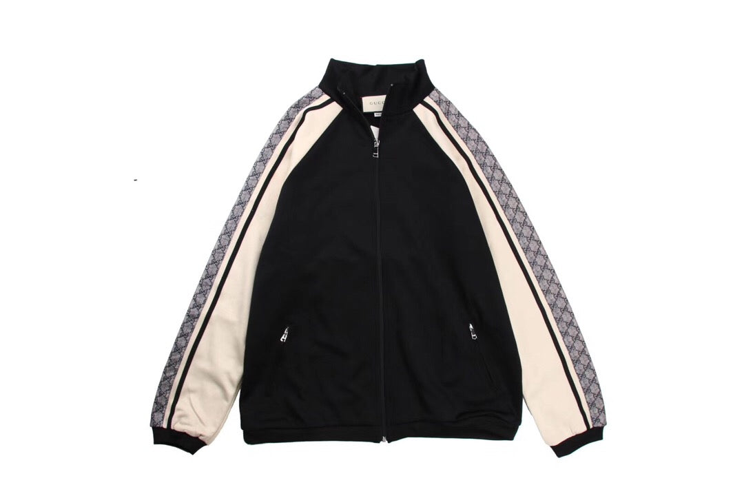 Gucci GG Supreme Stripe Track Jacket - Black Primereps