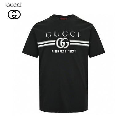 Gucci Black T-Shirt with Firenze 1921 Logo Primereps