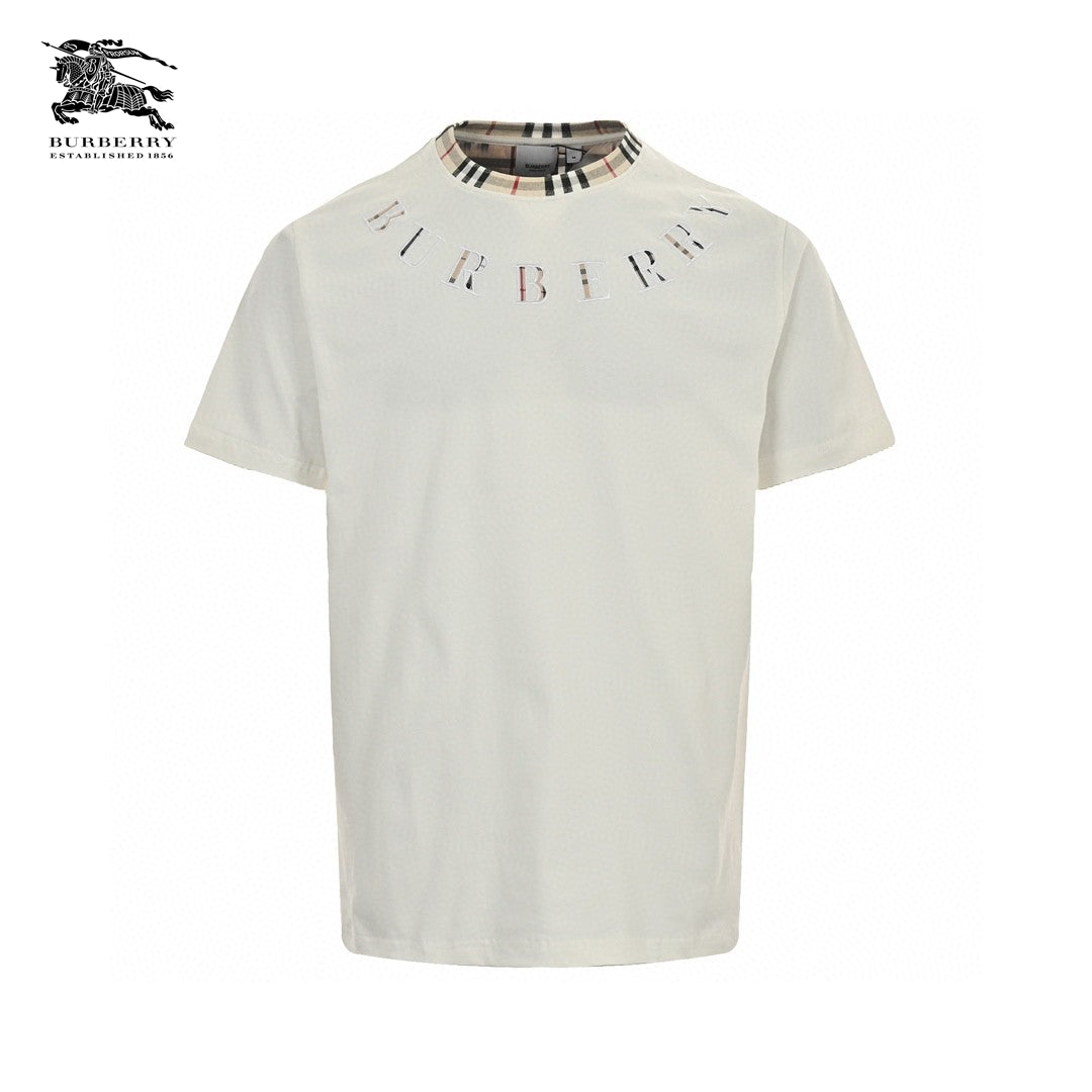 Burberry Embroidered Logo T-Shirt (White) Primereps