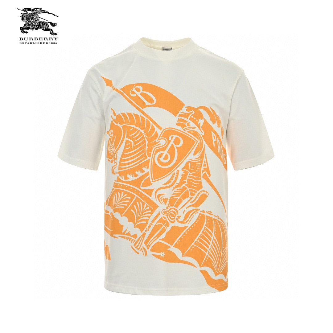 Burberry Knight Print T-Shirt (Cream/Orange) Primereps