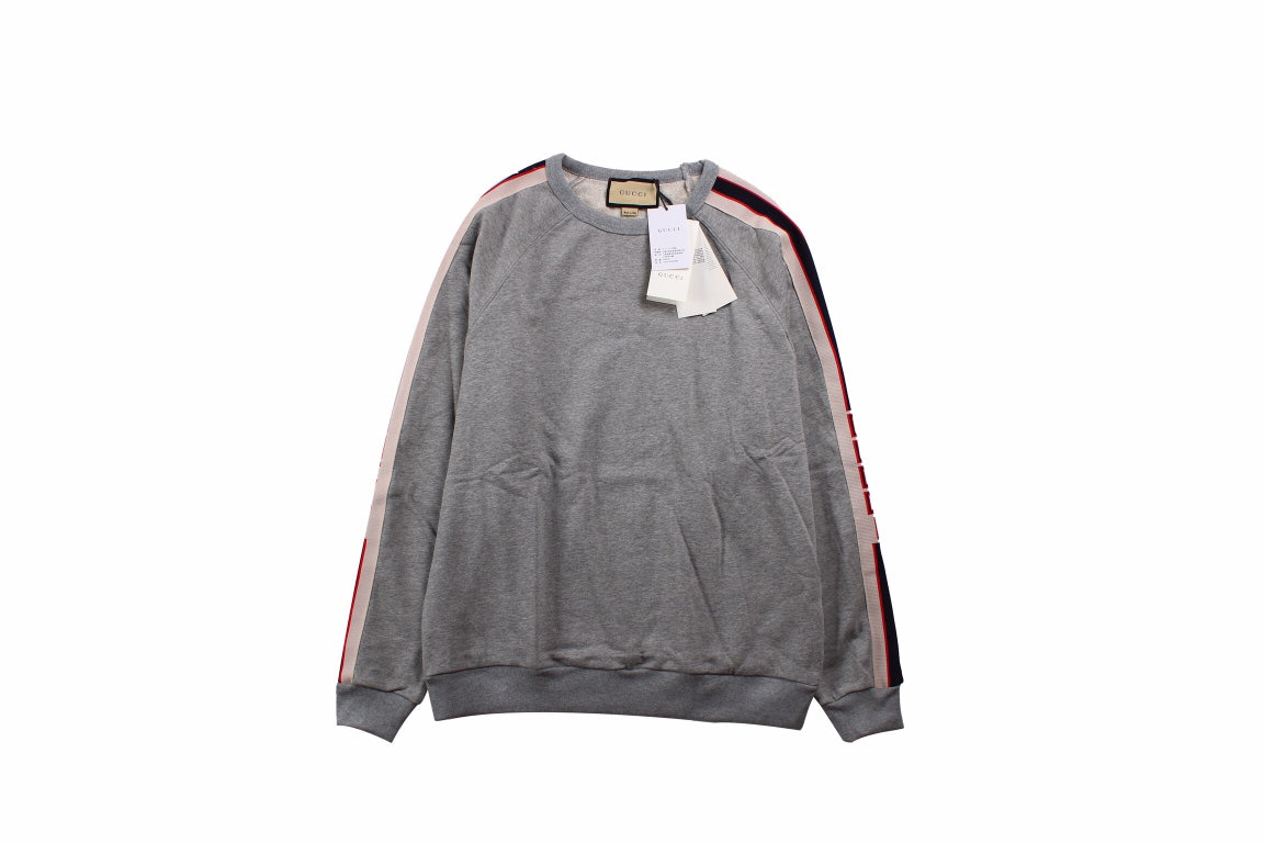 Gucci Grey Sweatshirt with Stripe Detail Primereps