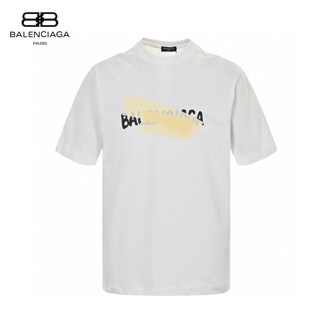 Balenciaga Tape Logo T-Shirt (White) Primereps