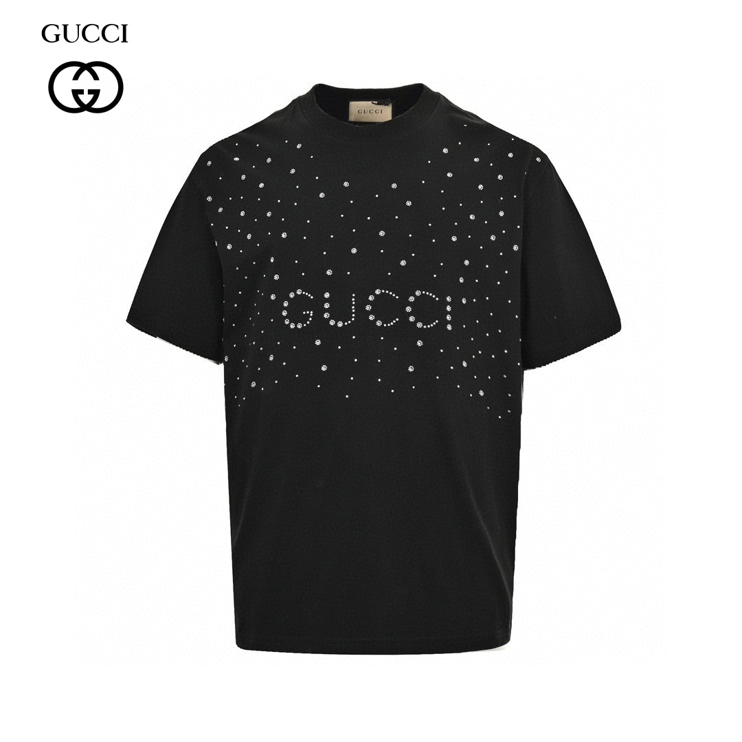 Gucci Embellished Black T-Shirt Primereps