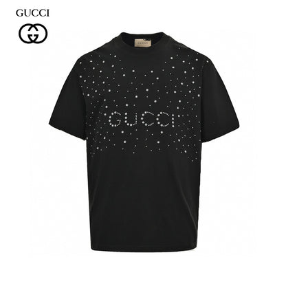 Gucci Embellished Black T-Shirt Primereps